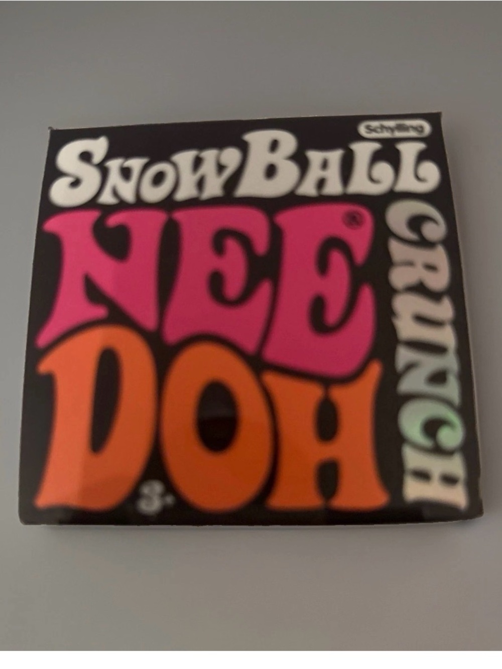 ✅ AUTHENTIC NEEDOH Schylling Snowball Crunch Stress RARE Nee Doh Snow Ball